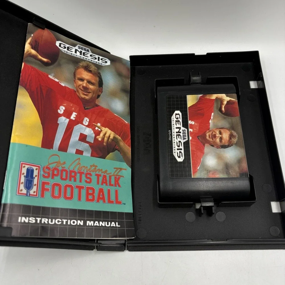 Vintage Joe Montana II Sports Talk Football Sega Genesis Video Game CIB‎ 1991